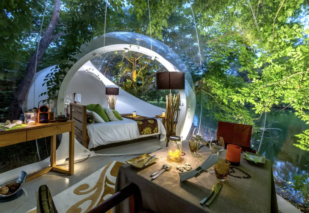 star gazing bubble tent